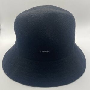 Kangol Heritage Black Wool Blend Tribly Bucket Hat Small